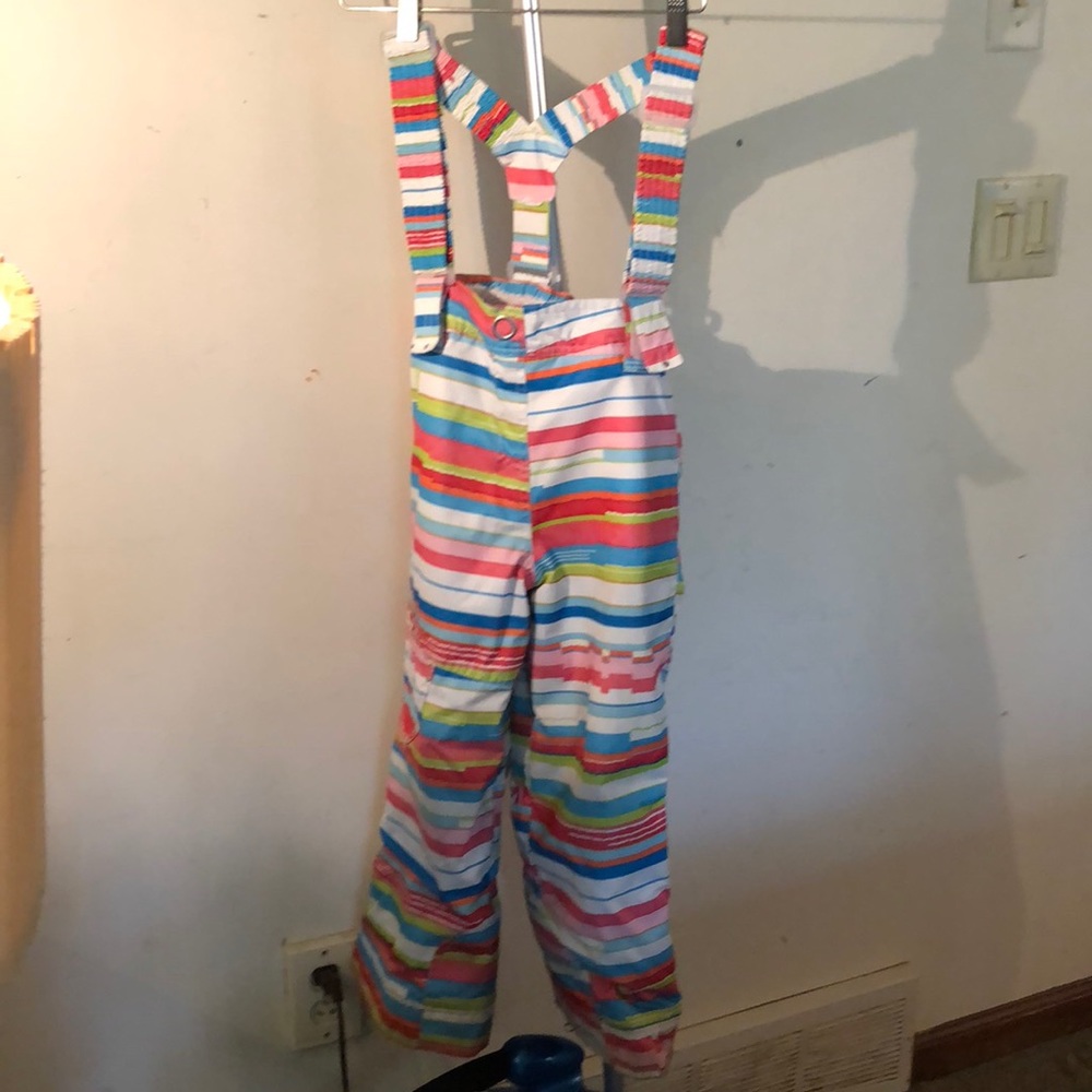 Obermeyer striped girls ski pant adj excellent